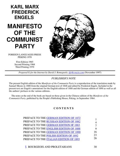 Karl Marx, Friedrich Engels, Friedrich Engels, friedrich engels: Manifesto of the Communist Party (1970, Foreign Languages Press)