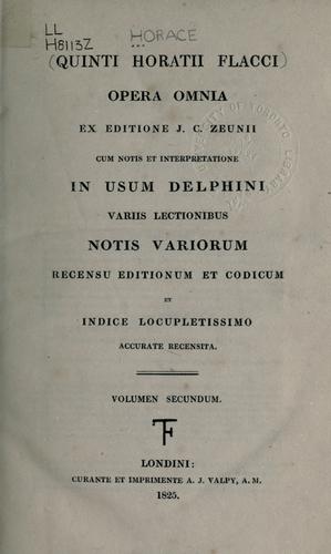 Horace: Opera omnia (Latin language, 1825, Valpy)