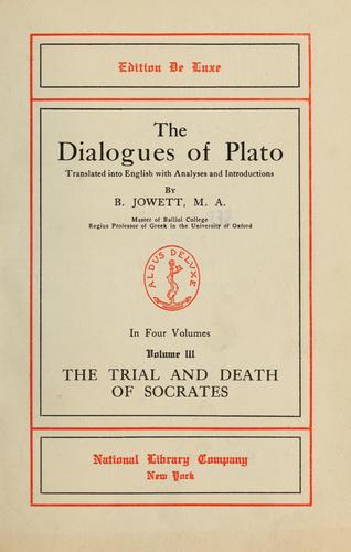 Plato: The dialogues of Plato (1914, Hearst's International Library Co.)