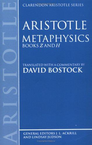 Aristotle: Aristotle metaphysics. (1994, Clarendon Press, Oxford University Press)