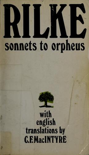 Rainer Maria Rilke: Sonnets to Orpheus (Undetermined language, 1971, University of California Press)